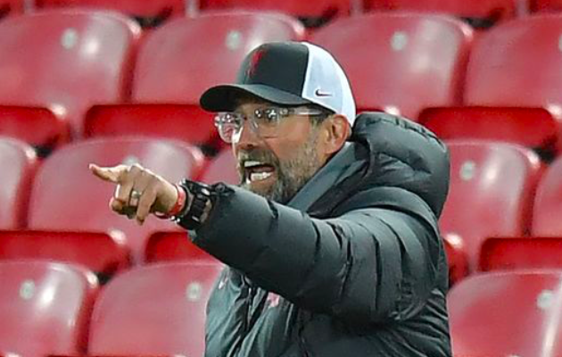 Jurgen Klopp shouts: 