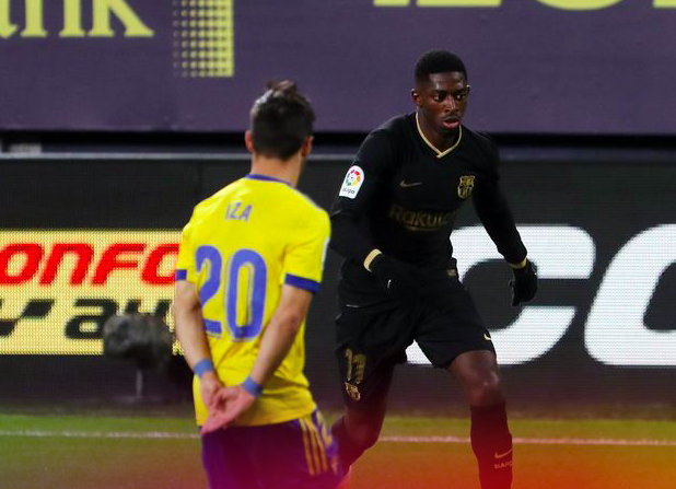 OFFICIAL: Barcelona confirm that Ousmane Dembele suffered a hamstring injury in Saturday’s defeat to Cadiz - Bóng Đá
