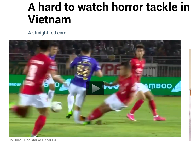 Loạt tờ báo hàng đầu nước ngoài sốc với chấn thương của Hùng Dũng - Bóng Đá