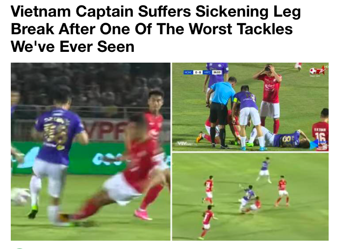 Loạt tờ báo hàng đầu nước ngoài sốc với chấn thương của Hùng Dũng - Bóng Đá