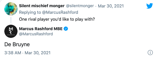 Marcus Rashford names the one rival player he would like to play with - Bóng Đá