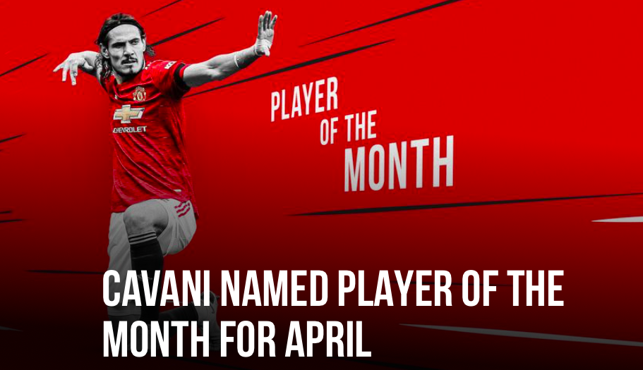 Cavani best player in April - Bóng Đá