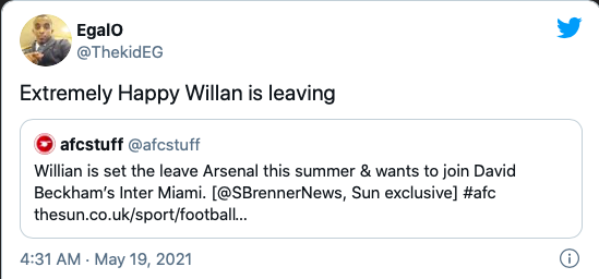 ‘YESSSSSSS’: SOME ARSENAL FANS ‘EXTREMELY HAPPY’ AFTER SEEING ‘GOOD NEWS’ ABOUT POTENTIAL EXIT - Bóng Đá
