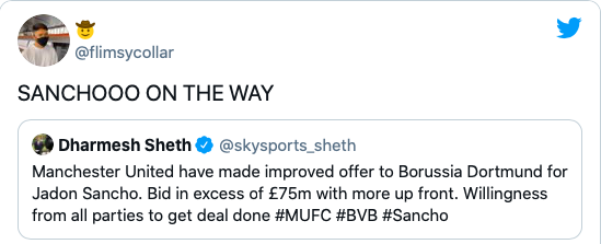 Jadon Sancho to Man United almost done: fans react on social media - Bóng Đá