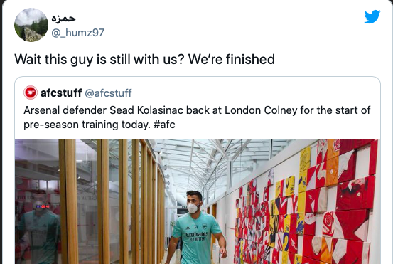  Sead Kolasinac - ARSENAL FANS REACT TO SEAD KOLASINAC STARTING PRE-SEASON TRAINING - Bóng Đá