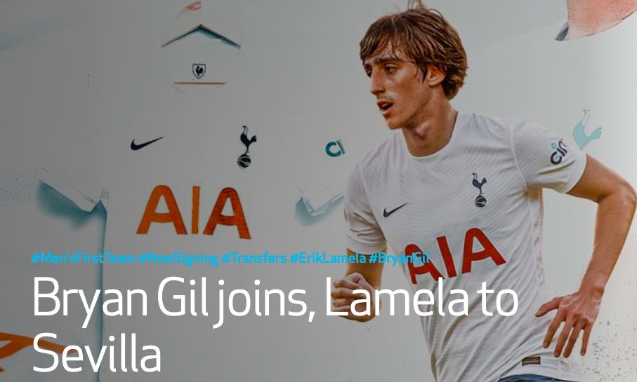 Bryan Gil joins Tottenham - Bóng Đá