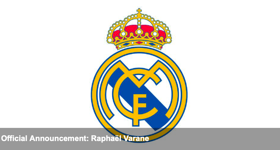 Real anounce Varane - Bóng Đá