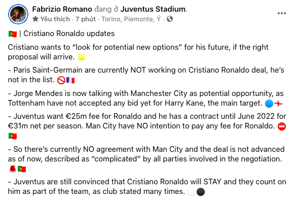 Romano on Ronaldo - Bóng Đá