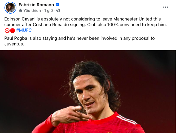 Pogba, Cavani after Ronaldo - Bóng Đá