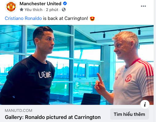 CHÍNH THỨC! Cristiano Ronaldo lần đầu có mặt ở Man Utd - Bóng Đá