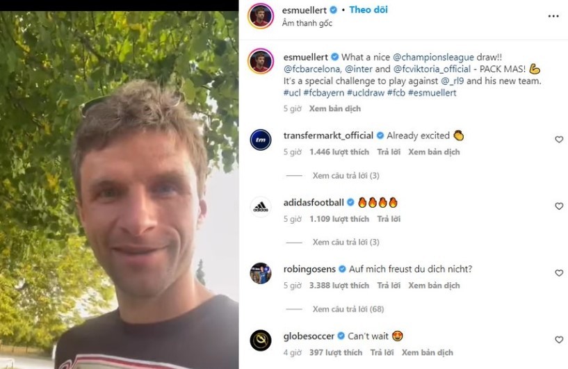 Thomas Muller thách thức Lewandowski - Bóng Đá