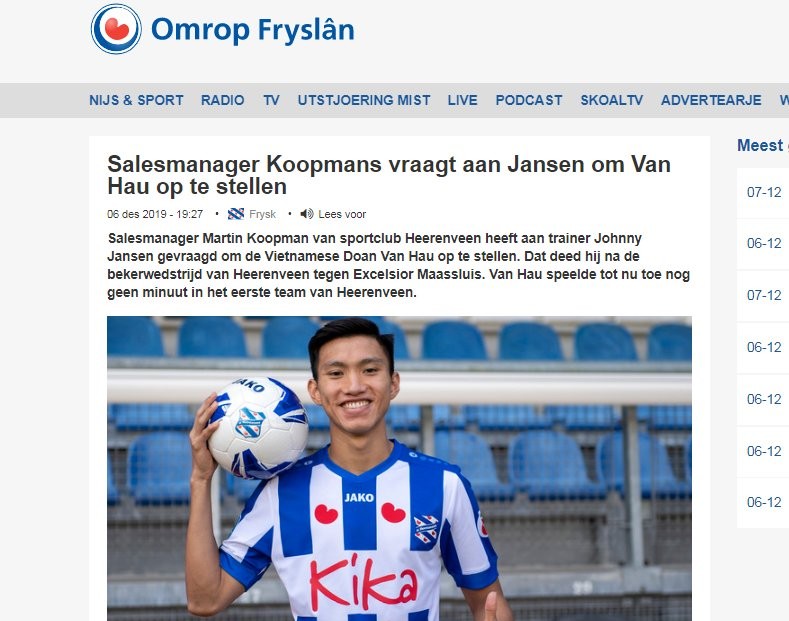 Đoàn Văn Hậu ra mắt Heerenveen: Xứng đáng hay một món 