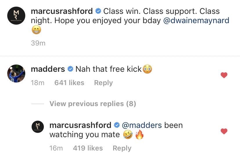 Rashford 'hóa thần', mục tiêu 60 triệu Man Utd 'thả thính' bất ngờ - Maddison comment instagram - Bóng Đá