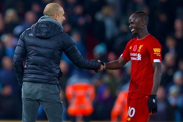 Ảnh Mane bắt tay Pep  - Bóng Đá