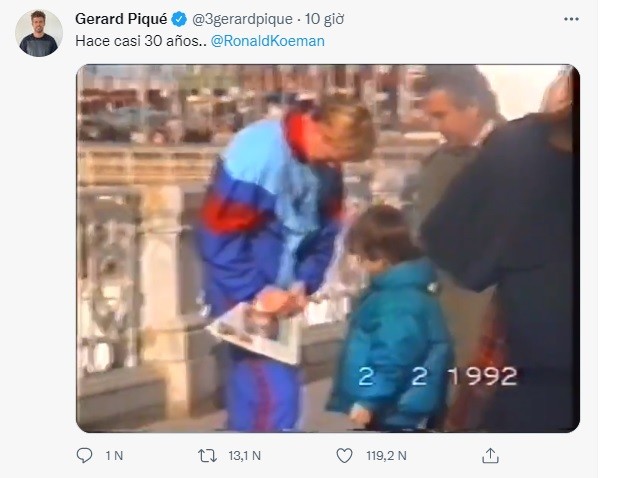 Gerard Piqué revealed his first meeting with Ronald Koeman at the age of 4 - Bóng Đá