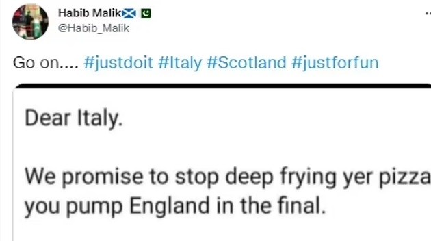 At least SOME Brits are happy! ‘Italian Jock’ Scottish fans rejoice in the rain after the Auld Enemy were defeated on penalties - Bóng Đá