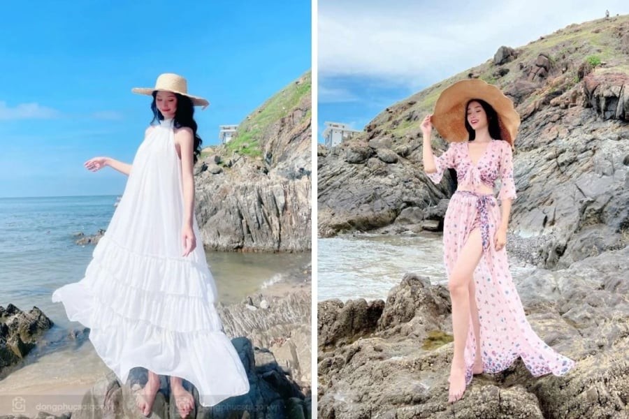 Khi di chuyển, tà váy tạo hiệu ứng thướt tha, mang lại cảm giác nhẹ nhàng rất đặc trưng.