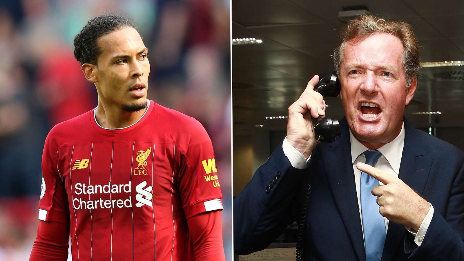 Piers Morgan shut down by Van Dijk after celebrity's knee-jerk reaction to Ronaldo's Ballon d'Or no-show joke - Bóng Đá