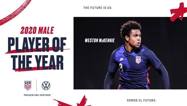 WESTON MCKENNIE VOTED 2020 U.S. SOCCER MALE PLAYER OF THE YEAR - Bóng Đá
