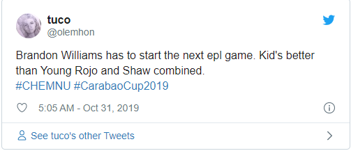 MANCHESTER UNITED: SOME FANS WERE IN AWE OF BRANDON WILLIAMS FOLLOWING CHELSEA DISPLAY - Bóng Đá