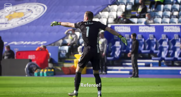 What Bernd Leno shouted before Alexandre Lacazette scored for Arsenal against Leicester City - Bóng Đá