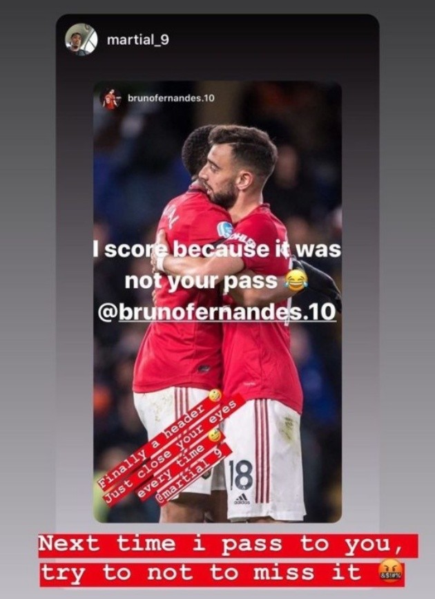 Bruno Fernandes jokingly mocks Anthony Martial after Manchester United’s win against Watford - Bóng Đá