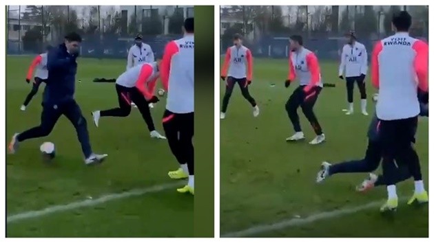 Pochettino answered is the funny situation with Ángel Di María nutmegging - Bóng Đá