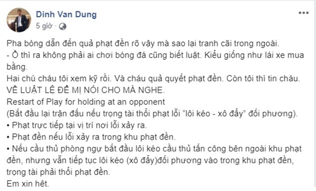 Cựu trọng tài FIFA nói gì về tình huống phạt đền gây tranh cãi khiến TP.HCM thua trận? - Bóng Đá