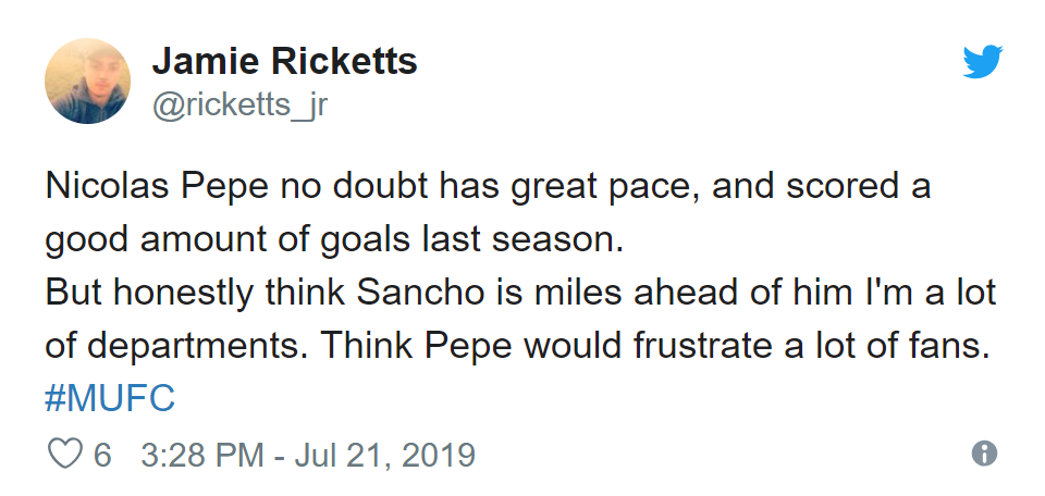 Manchester United advance in Nicolas Pepe talks with Lille, fans react - Bóng Đá