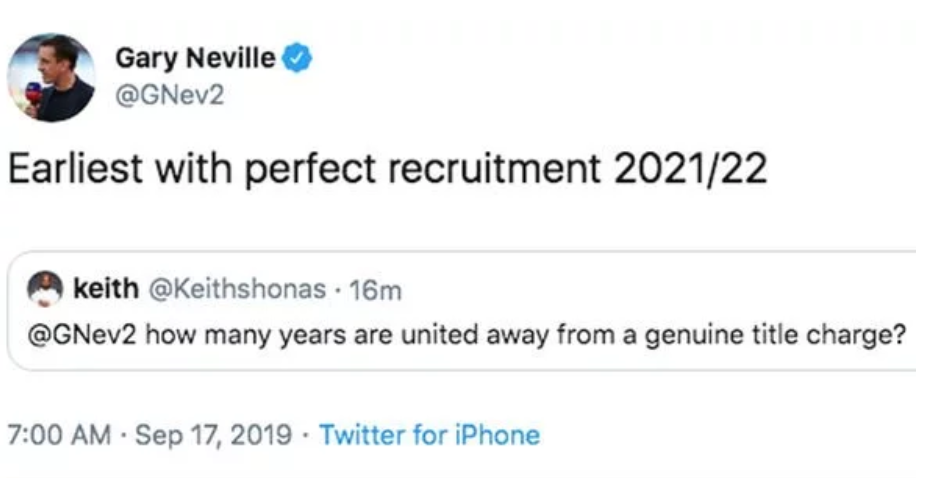 Gary Neville says when Man Utd will be able to challenge for Premier League title - Bóng Đá