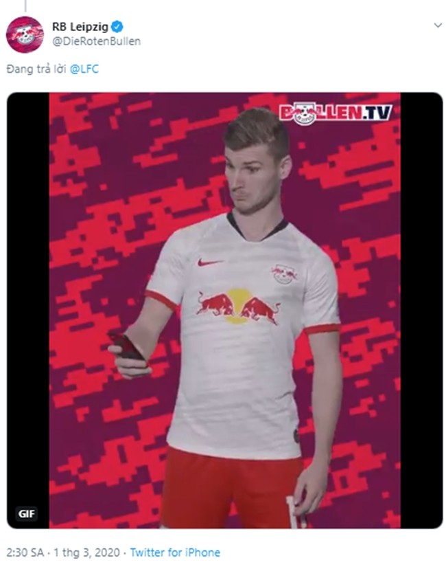 RB Leipzig send Timo Werner tweet to Liverpool after shock defeat, amid £50m rumours - Bóng Đá