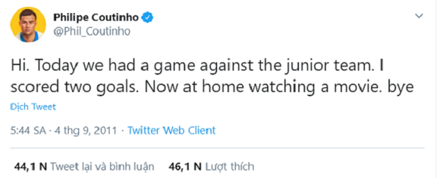 Bayern Munich 8-2 Barcelona: Philippe Coutinho's tweet from 2011 goes viral after his brace - Bóng Đá