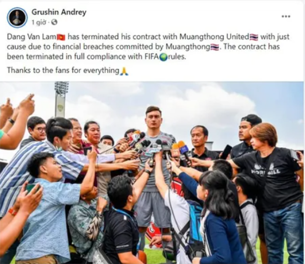 Người đại diện Văn Lâm tạo drama, Muangthong đòi kiện đến FIFA - Bóng Đá