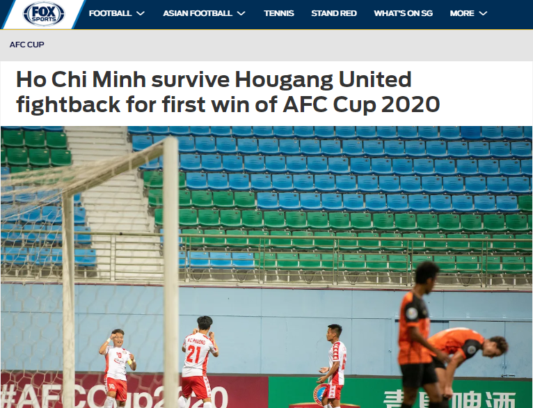 Không phài Công Phượng, báo châu Á chỉ ra cái tên xuất sắc CLB TP.HCM trận Hougang - Bóng Đá
