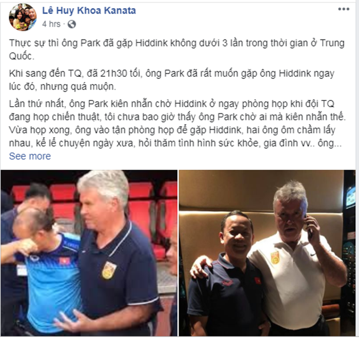 Trợ lý tiết lộ về 3 lần HLV Park Hang-seo gặp 