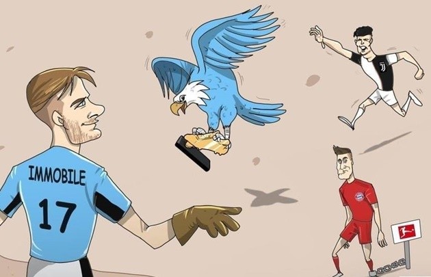 Ảnh chế Immobile giành giày vàng - Bóng Đá
