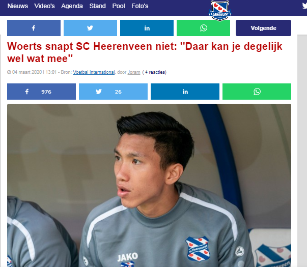 SC Heerenveen thật sự không biết cách dùng Đoàn Văn Hậu? - Bóng Đá
