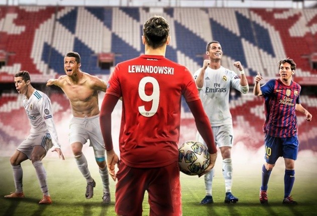  Robert Lewandowski is the first player not named Ronaldo or Messi to hit 13+ goals in a single - Bóng Đá