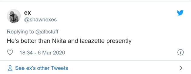 'Cậu ấy còn tốt hơn Nketiah và Lacazette' - Bóng Đá