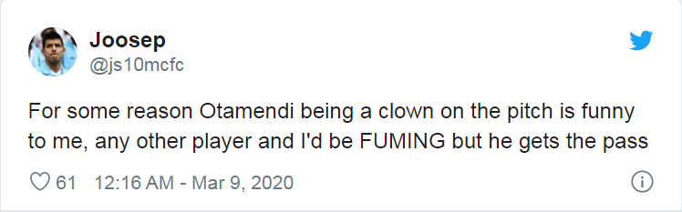 Thua trận derby, CĐV nóng mặt, đòi tống cổ 1 cái tên khỏi Man City (Otamendi) - Bóng Đá