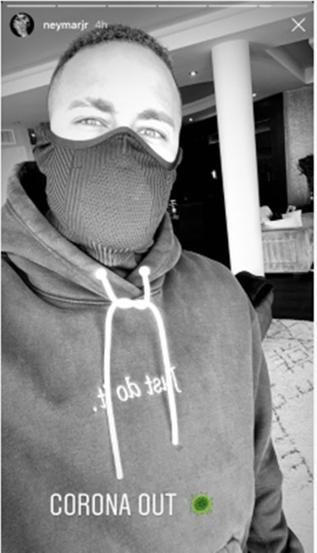 Neymar Takes Extra Step to Avoid Contracting the Coronavirus  - Bóng Đá