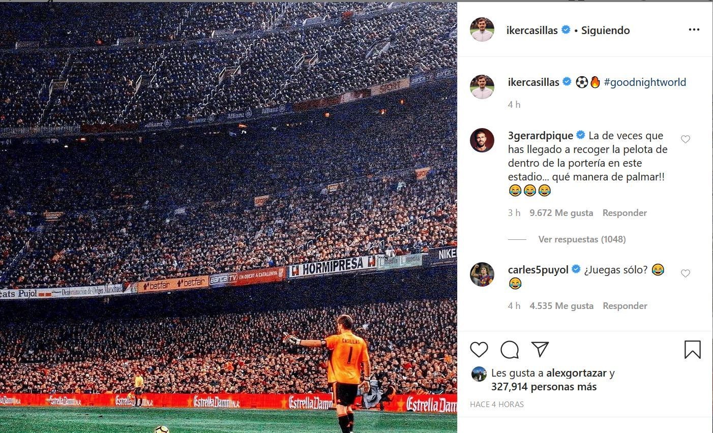 Puyol and Pique joke about Casillas' Instagram post - Bóng Đá