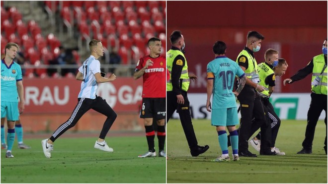 LaLiga to file lawsuit against Mallorca-Barcelona pitch invader - Bóng Đá