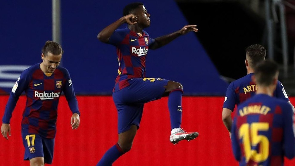 Ansu Fati once again opens the scoring for Barcelona - Bóng Đá