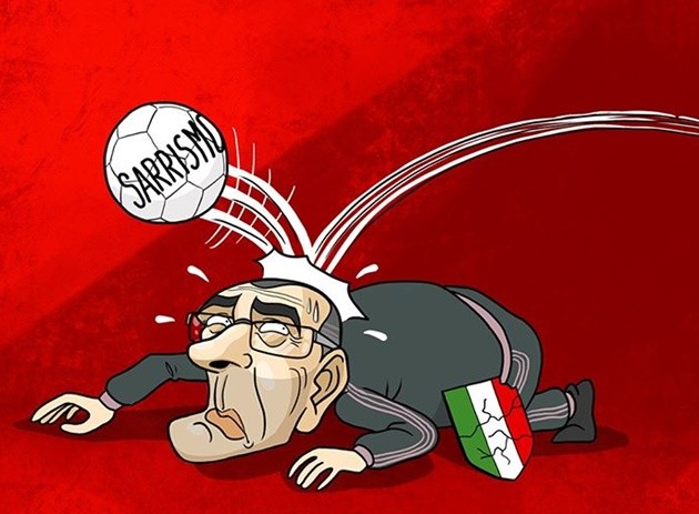 Ảnh chế Pirlo thay Sarri - Bóng Đá