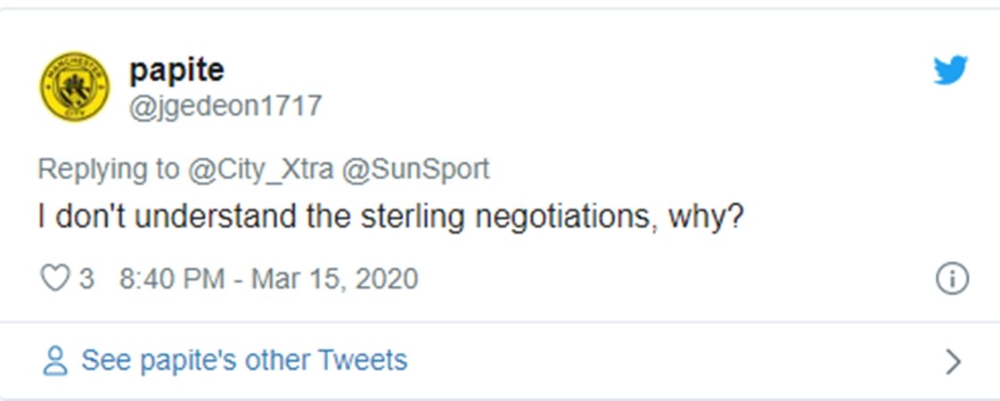MANCHESTER CITY: FANS REACT TO RAHEEM STERLING’S CONTRACT UPDATE - Bóng Đá