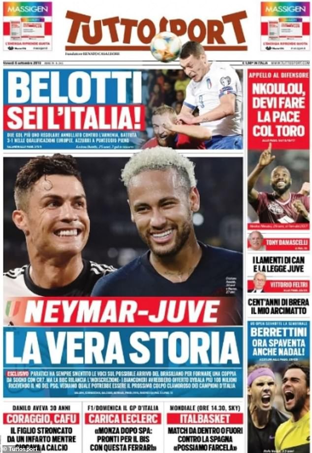 Juventus 'wanted to form super partnership of Neymar and Cristiano Ronaldo'  - Bóng Đá