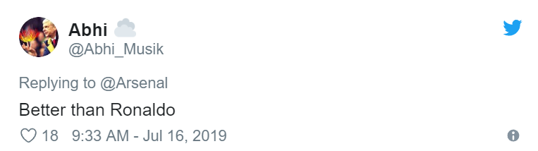 'Better than Ronaldo!' - Arsenal fans go crazy as Gabriel Martinelli scores on pre-season debut - Bóng Đá