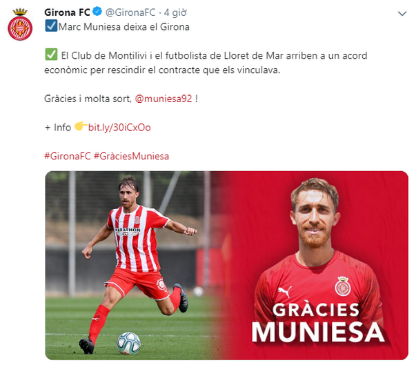 Cay đắng! 27 tuổi, trung vệ lò La Masia bị chấm dứt hợp đồng (Muniesa) - Bóng Đá