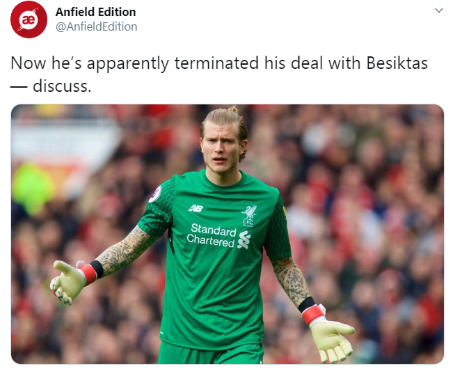 Karius sắp rời Besiktas, CĐV Liverpool lập tức 